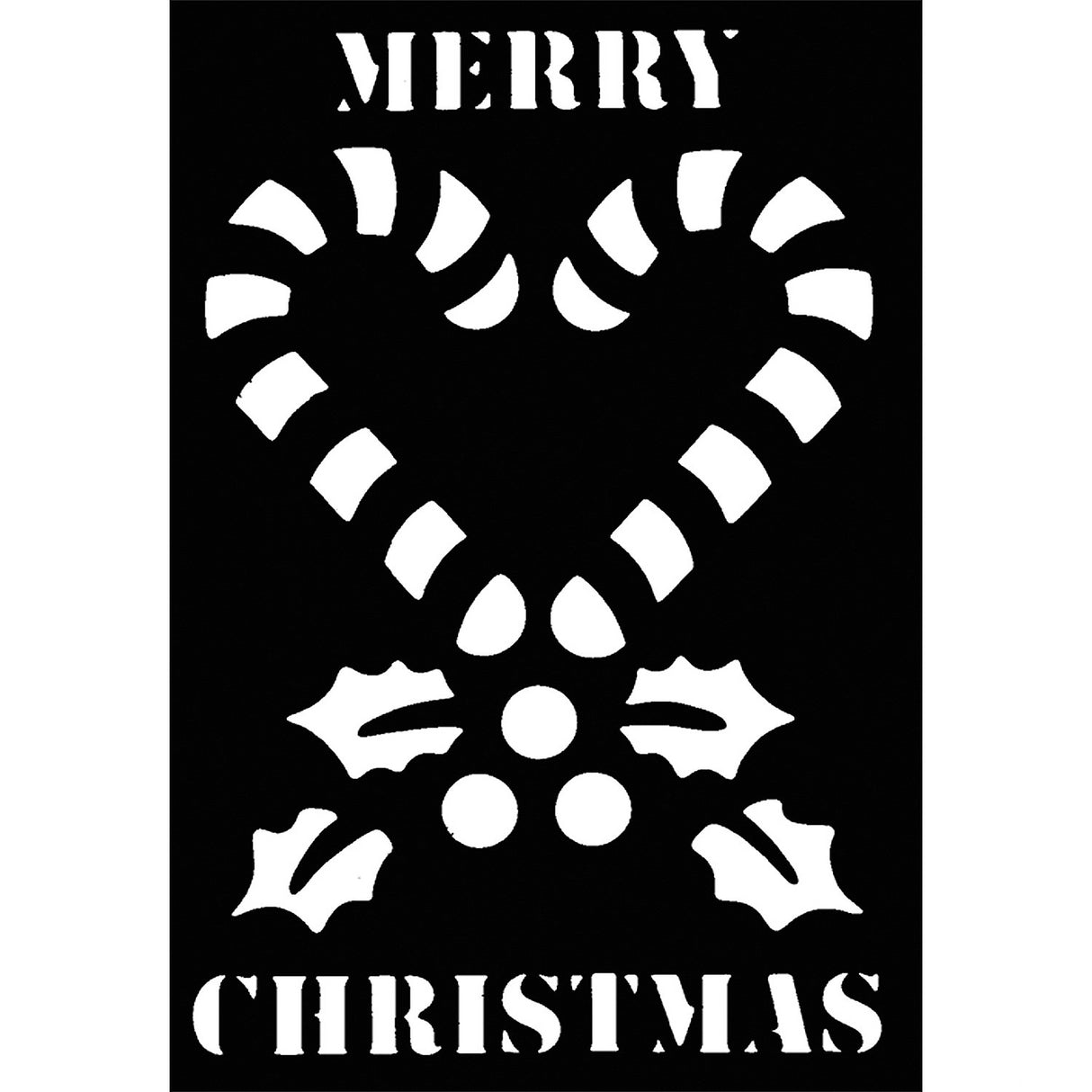 Quality Candy Cane Stencil for Holiday Crafts Baking and Party Decorations