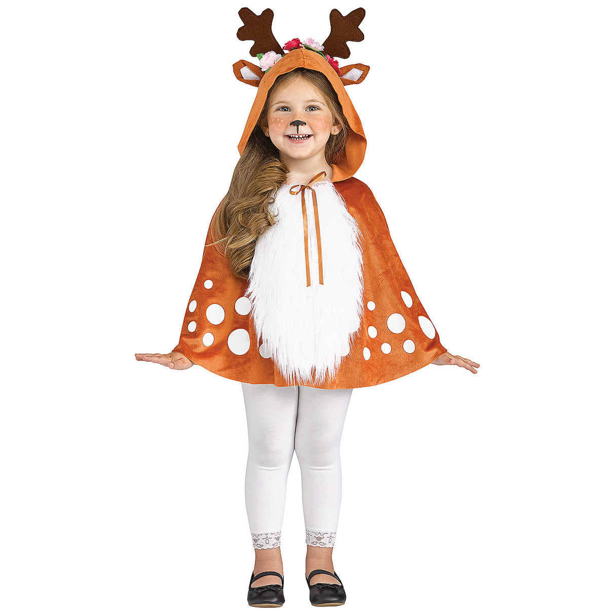 Hooded Deer Cape for Toddlers for Creative Dress Up Play Halloween Costume Events