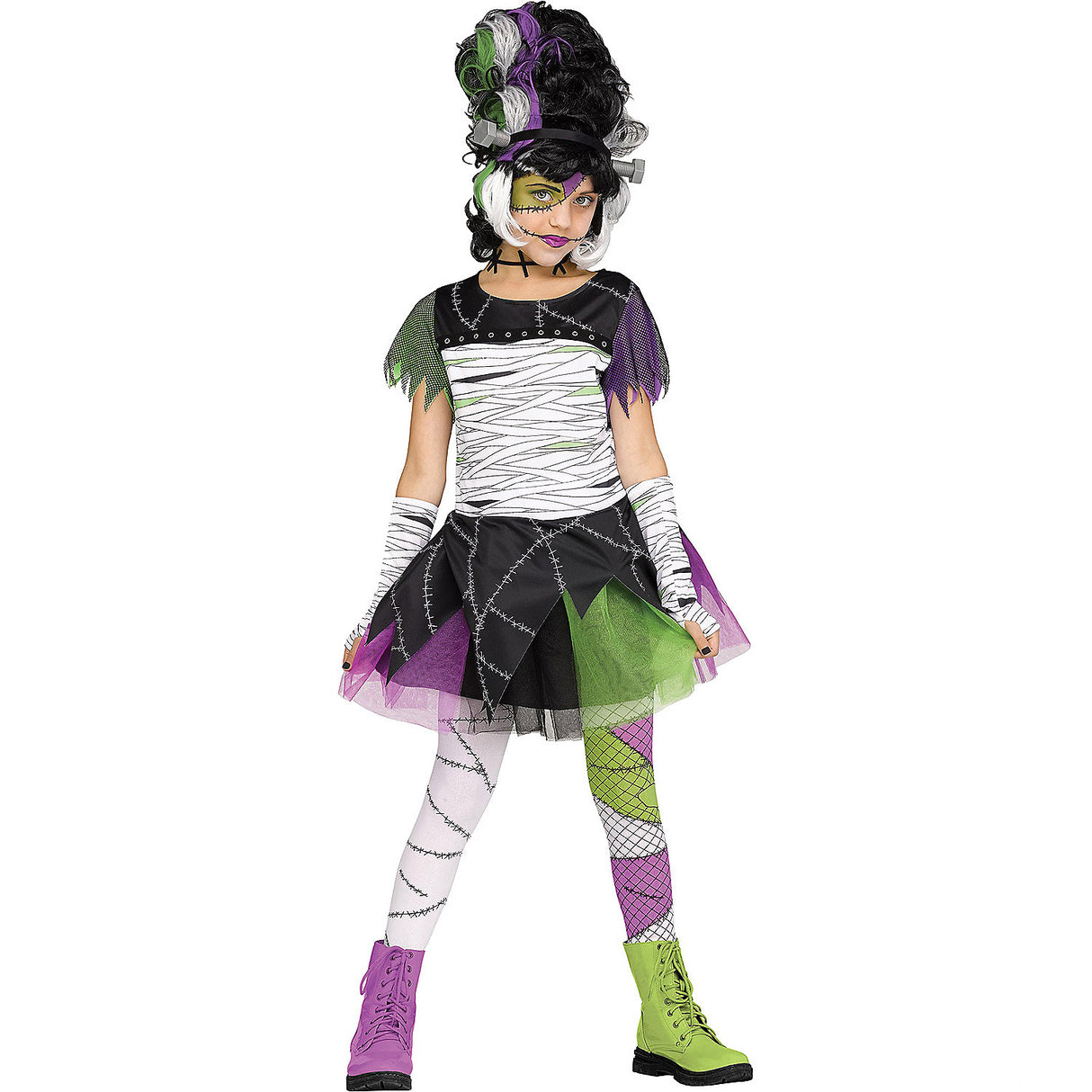 Monster Bride Child Costume for Halloween Celebrations Dress Up Parties and Creative Costumed Adventures