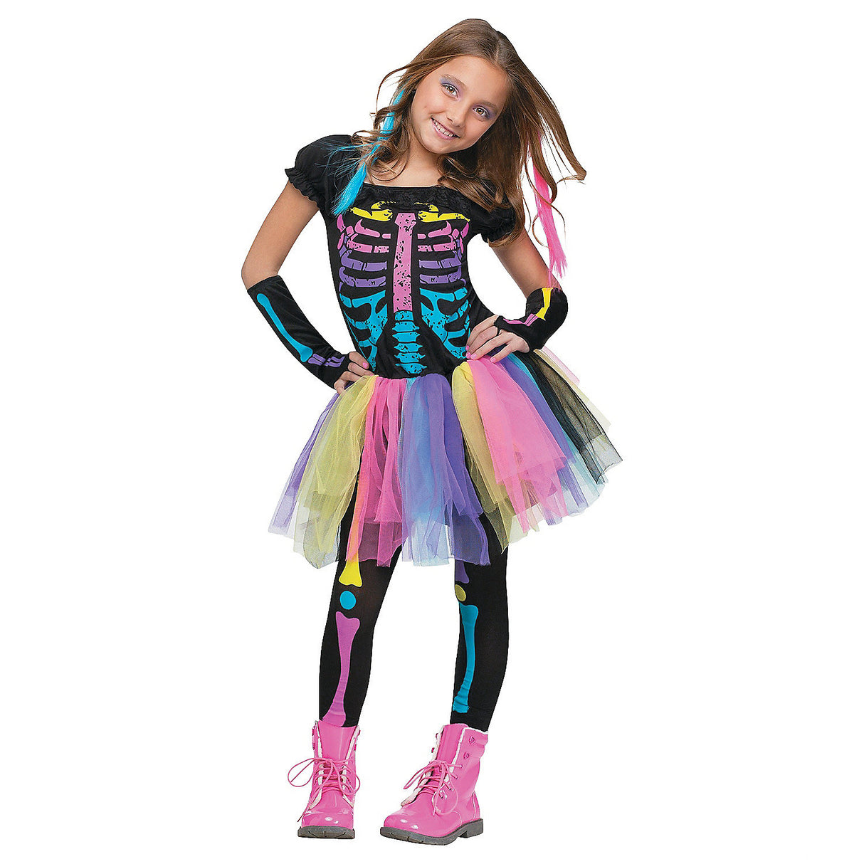 Funky Punky Bones Child Costume for Halloween Parties School Events and Creative Dress-Up Fun