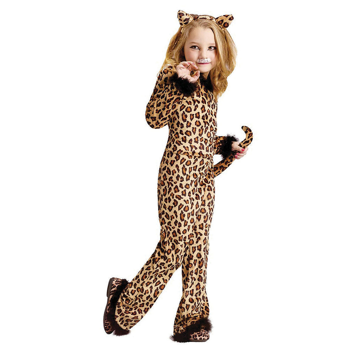Charming Girl's Leopard Costume for Halloween Parties and Fun Dress Up Events