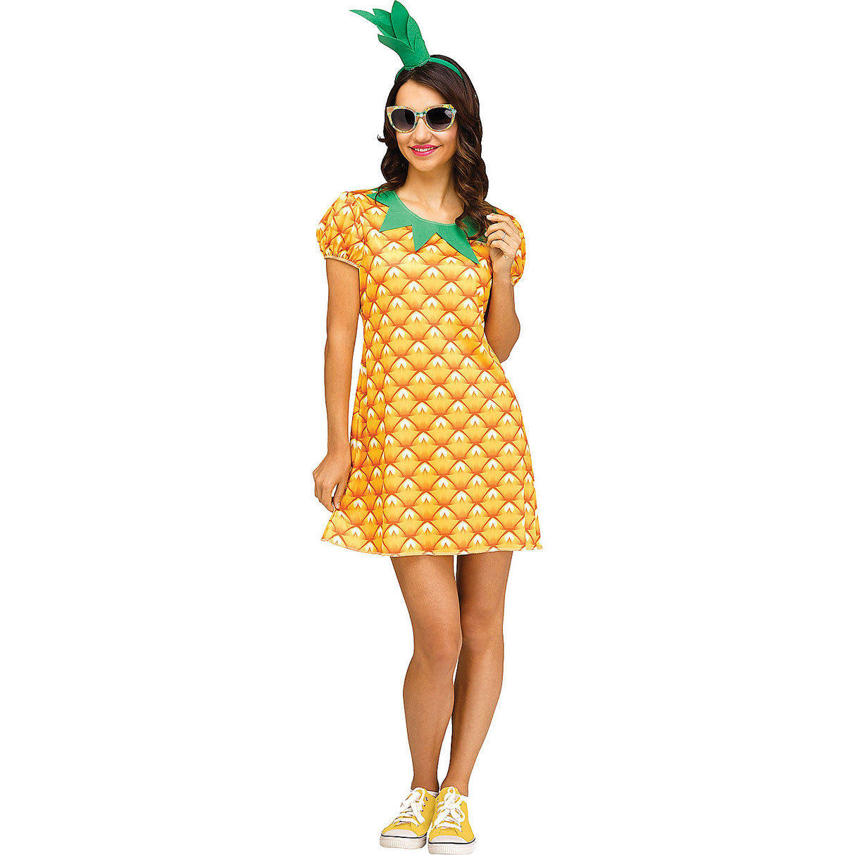 Fun Pineapple Cutie Adult Costume for Halloween Parties and Summer Themed Events