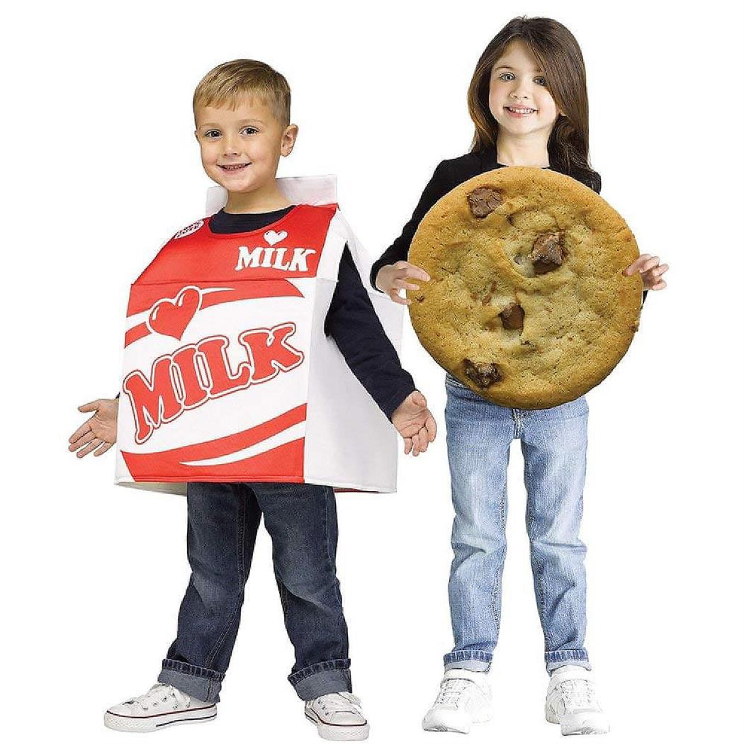 Adorable Toddler Milk and Cookie Costume for Halloween Parties and Fun Themed Dress-Up Events