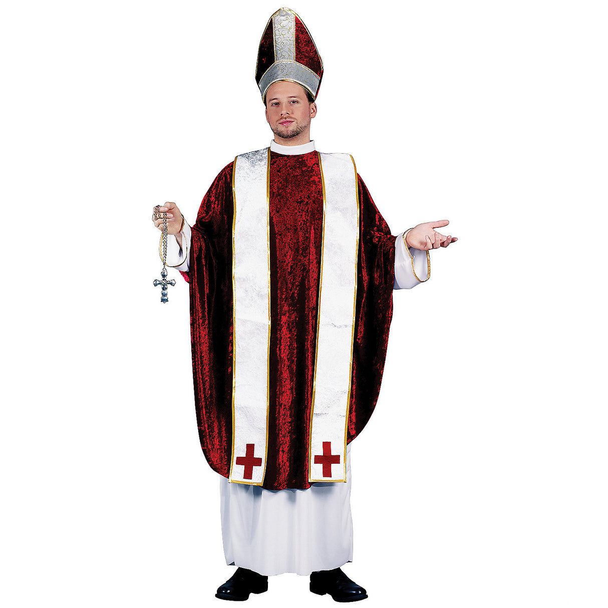 Classic Men's Cardinal Adult Costume for Halloween Parties Religious Events and Themed Celebrations