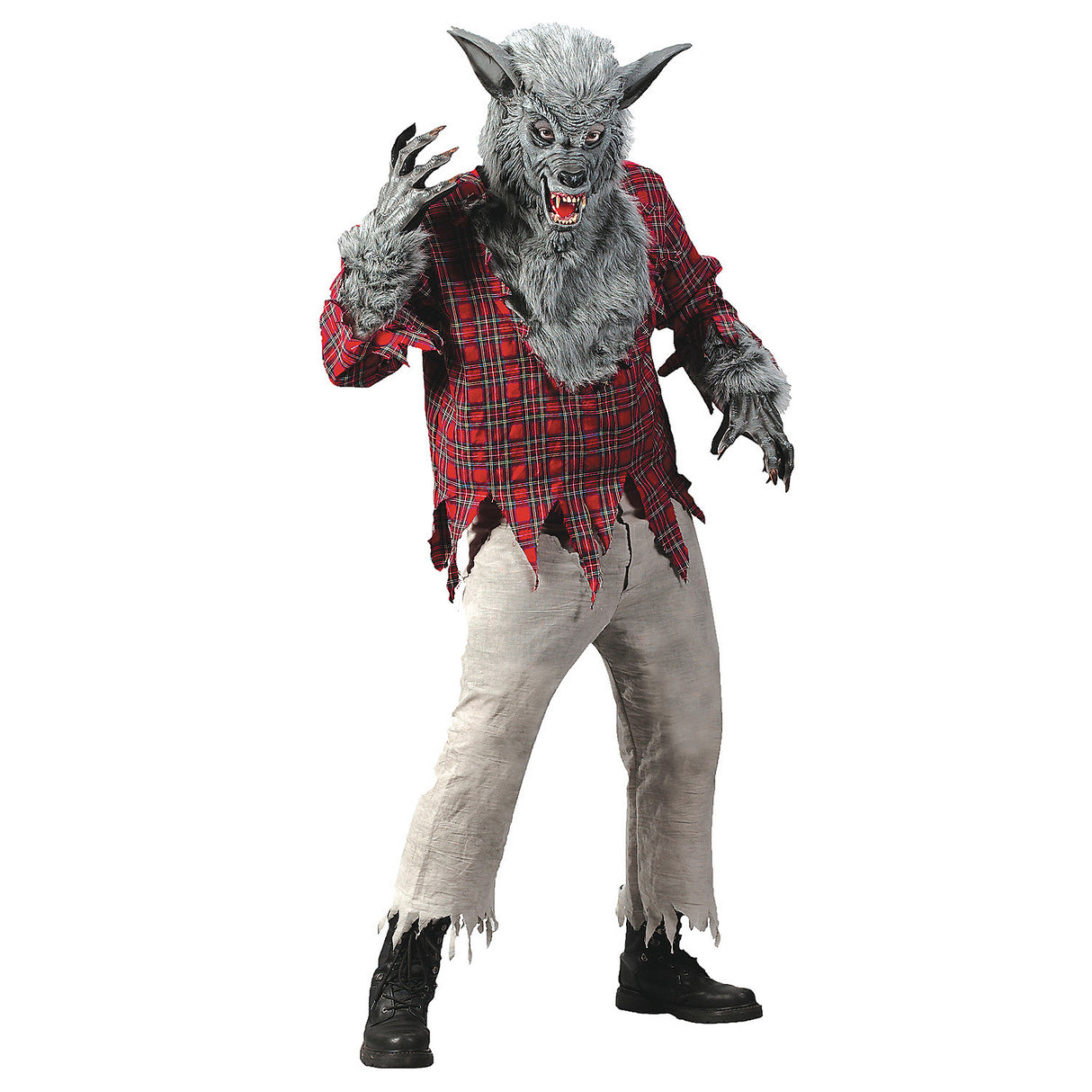 Premium Grey Werewolf Adult Costume for Halloween Theme Parties and Trick or Treat Adventures