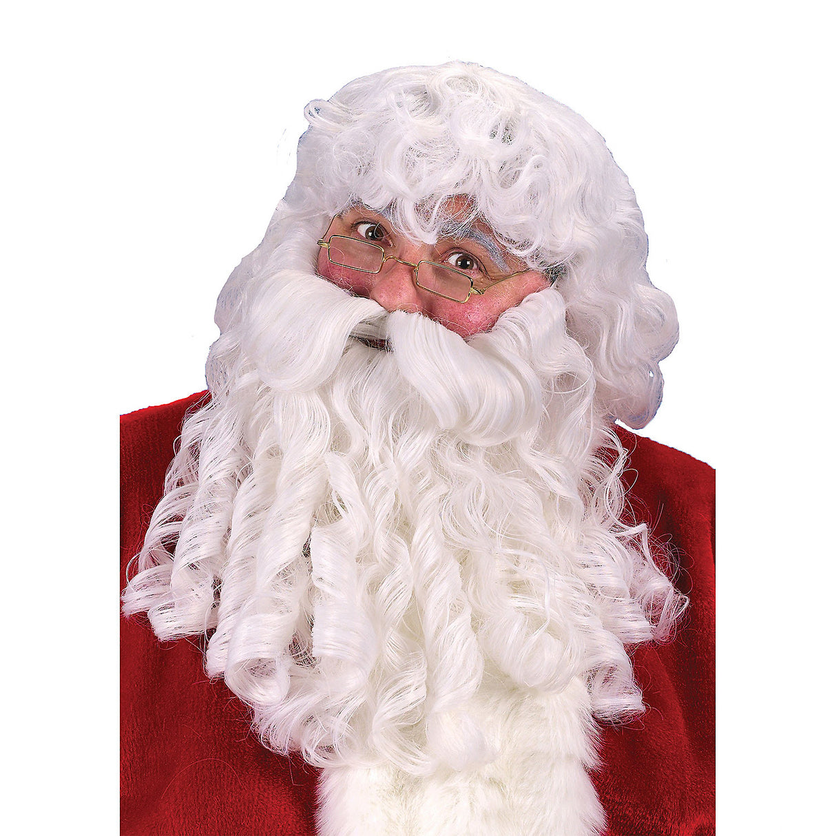 Premium Deluxe Santa Wig and Beard Set for Holiday Festivities and Christmas Celebrations