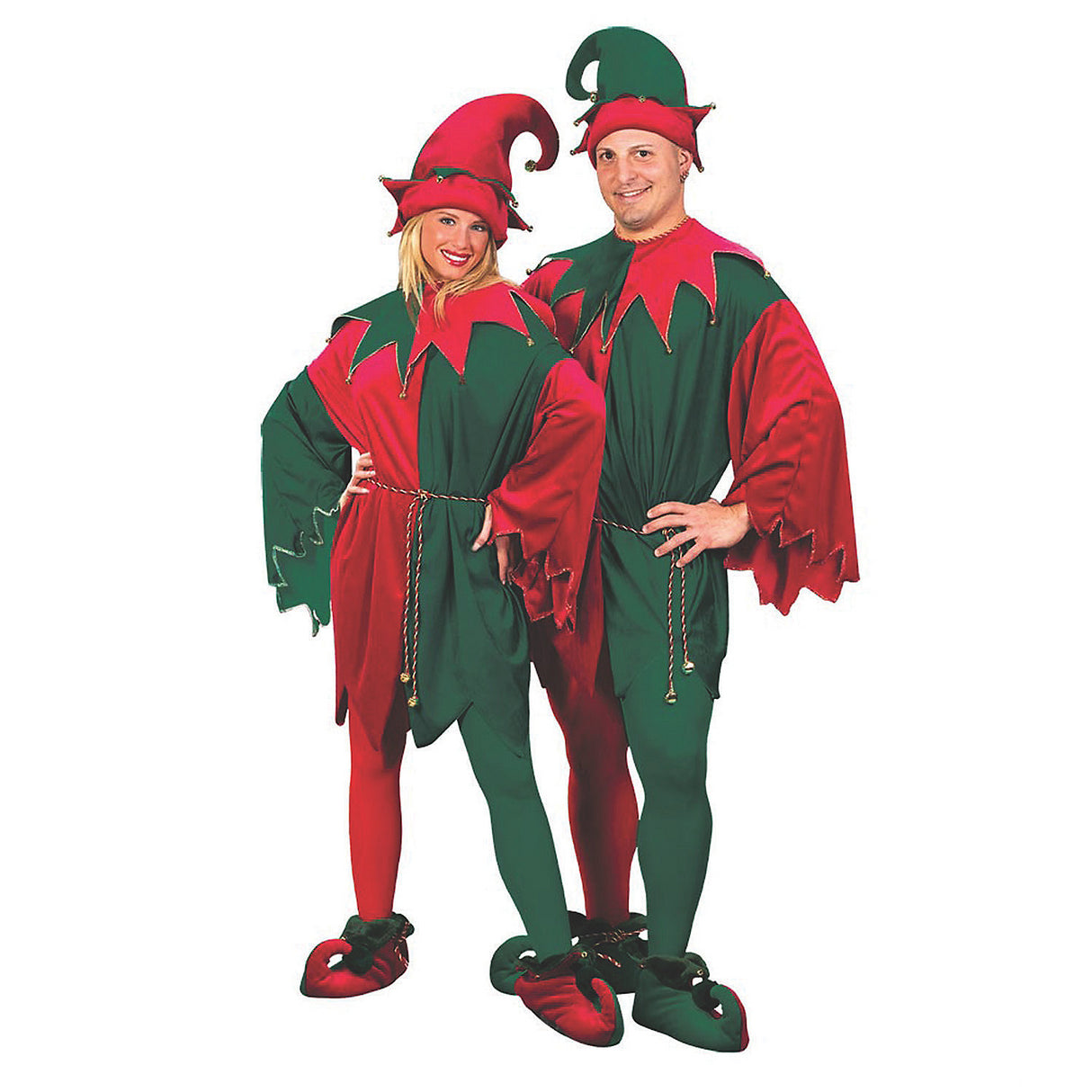 Deluxe Adult Velvet Elf Costume for Christmas Holiday Parties and Festive Celebrations