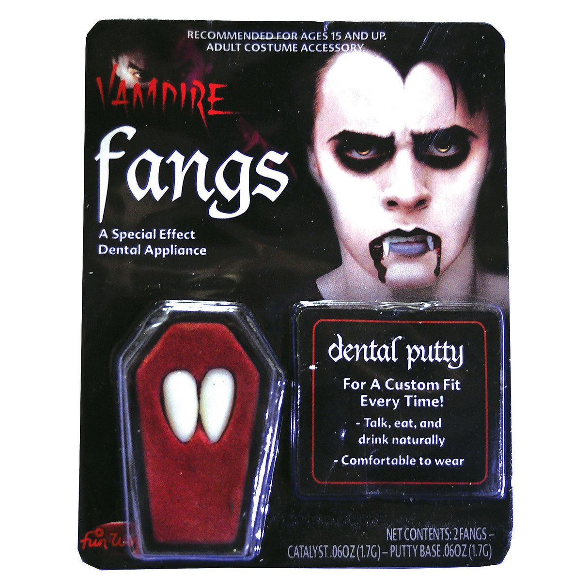 Authentic Vampire Fangs for Halloween Parties and Gothic Costumes