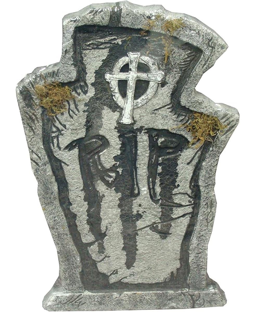 Realistic Tombstones Rip Foam Decoration for Halloween Haunted House and Spooky Graveyard Scenes