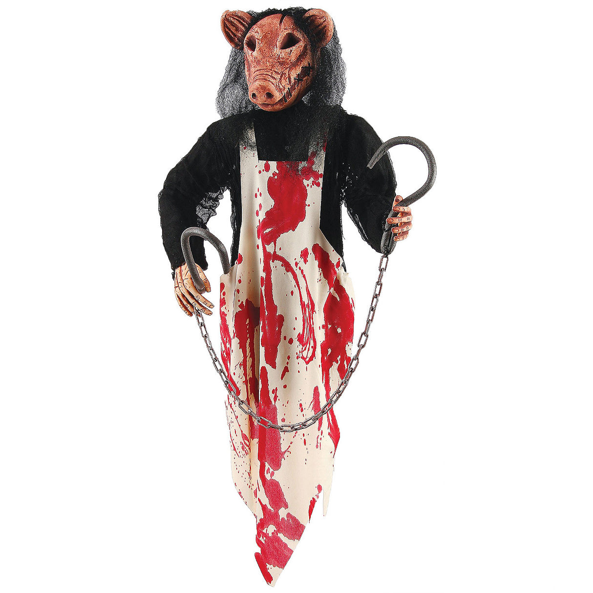 Realistic Butcher Pig Hanging Prop for Haunted Houses and Scary Halloween Decorations