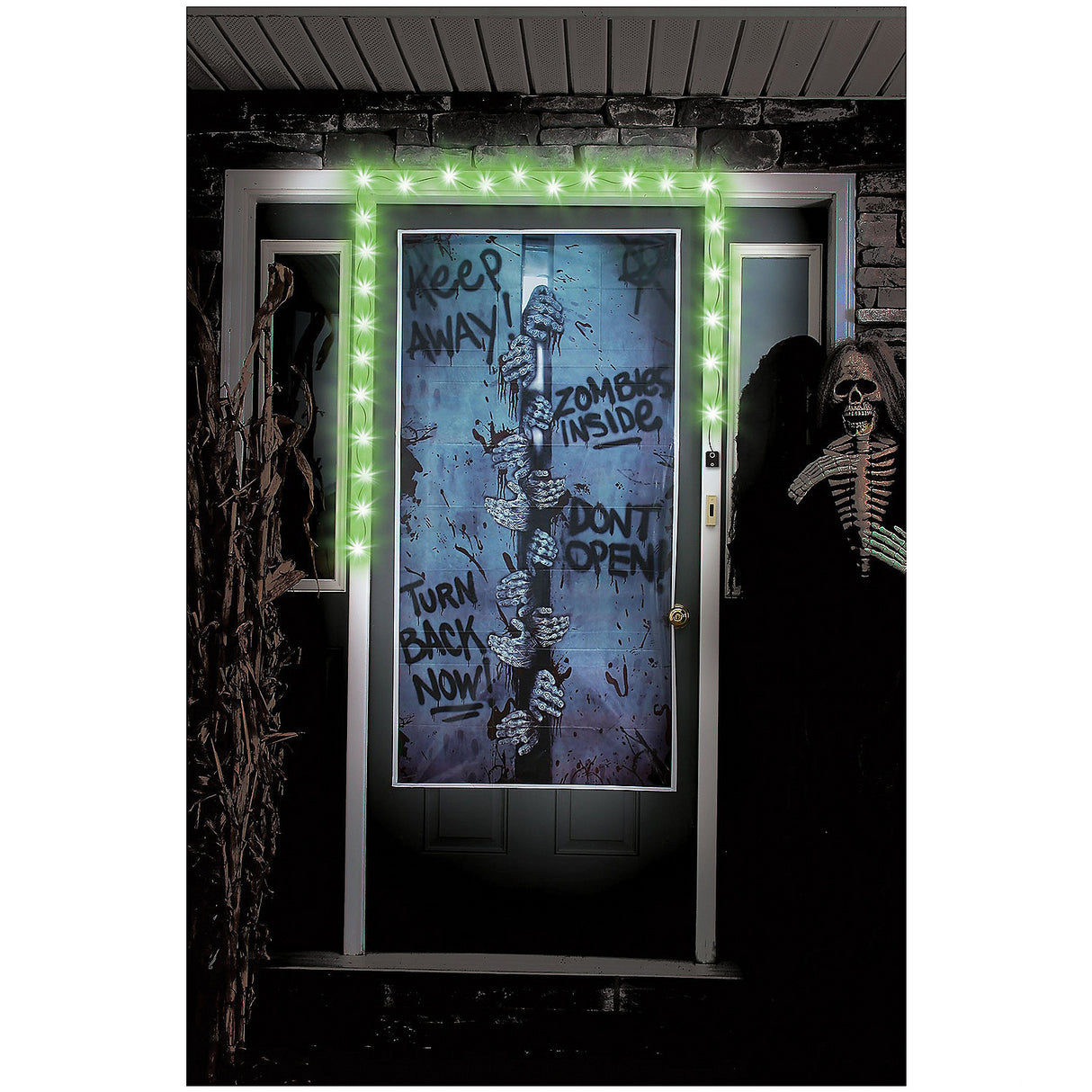 Zombie Creepy Greeter Door Cover for Halloween Decorations and Spooky Events