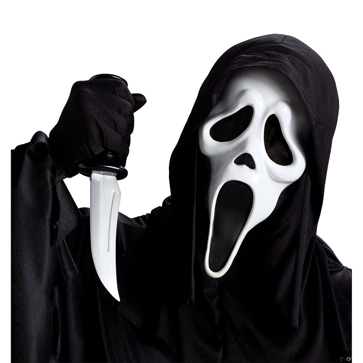 Official Ghost Face Mask with Knife for Halloween Parties and Horror Events