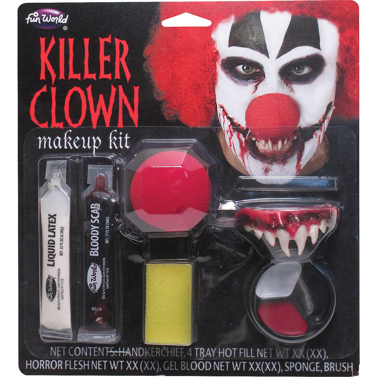 Killer Clown Make Up Kit for Spooky Halloween Parties and Festival Events