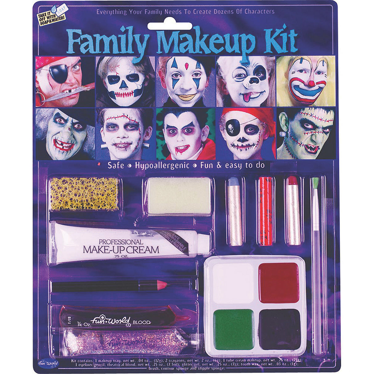Essential Family Makeup Kit for Halloween Costume Transformations and Themed Events