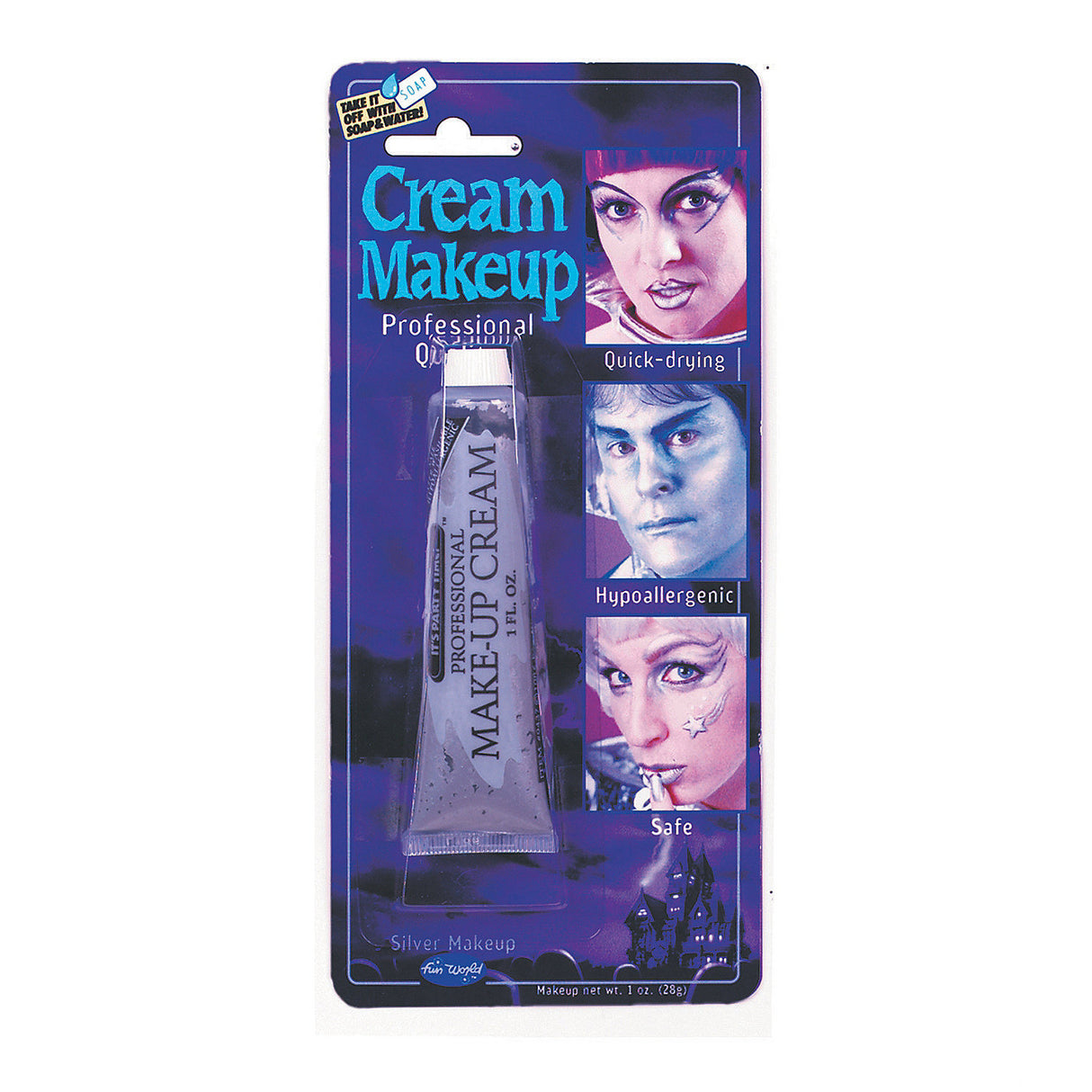 Quality Silver Cream Makeup for Creative Costumes Halloween and Theatrical Performances