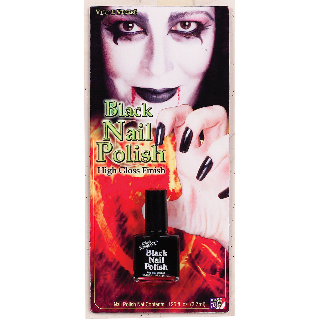 High Gloss Black Nail Polish for Halloween Costumes Themed Parties and Creative Looks