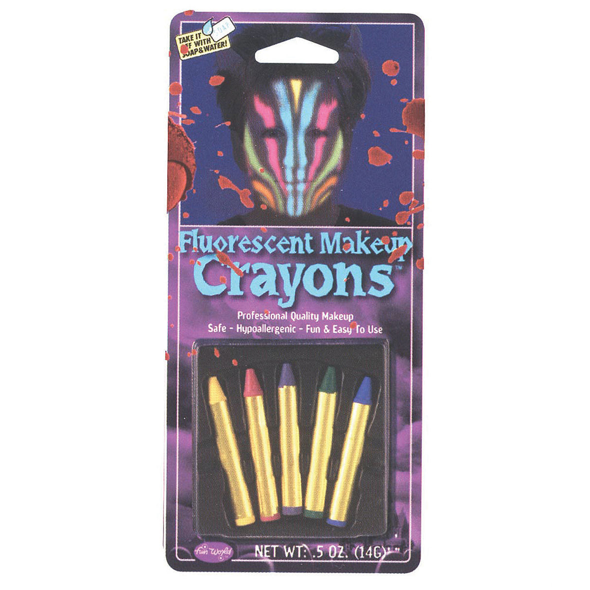 Versatile Fluorescent Makeup Crayons for Creative Face Painting DIY Halloween Costumes and Fun Makeup Designs