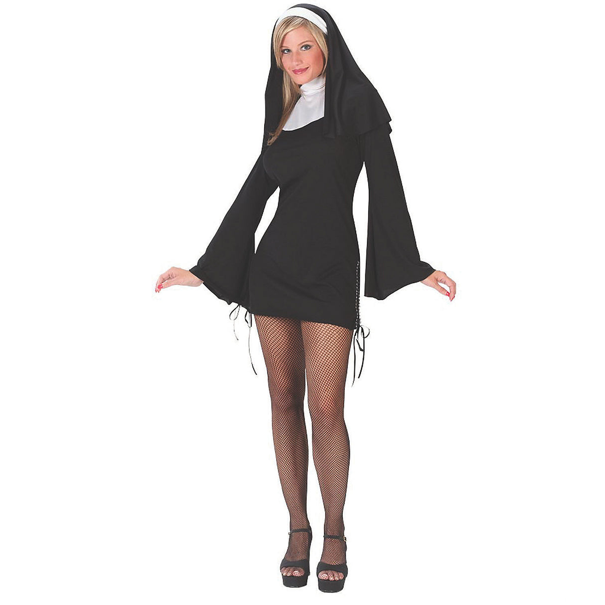 Elegant Women's Naughty Nun Costume for Halloween Parties and Themed Celebrations