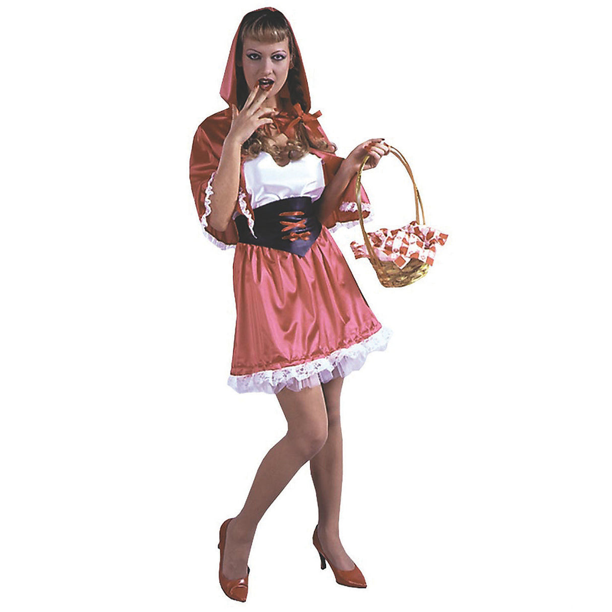 Sassy Red Hot Hood Costume for Halloween Parties Events and Costume Contests