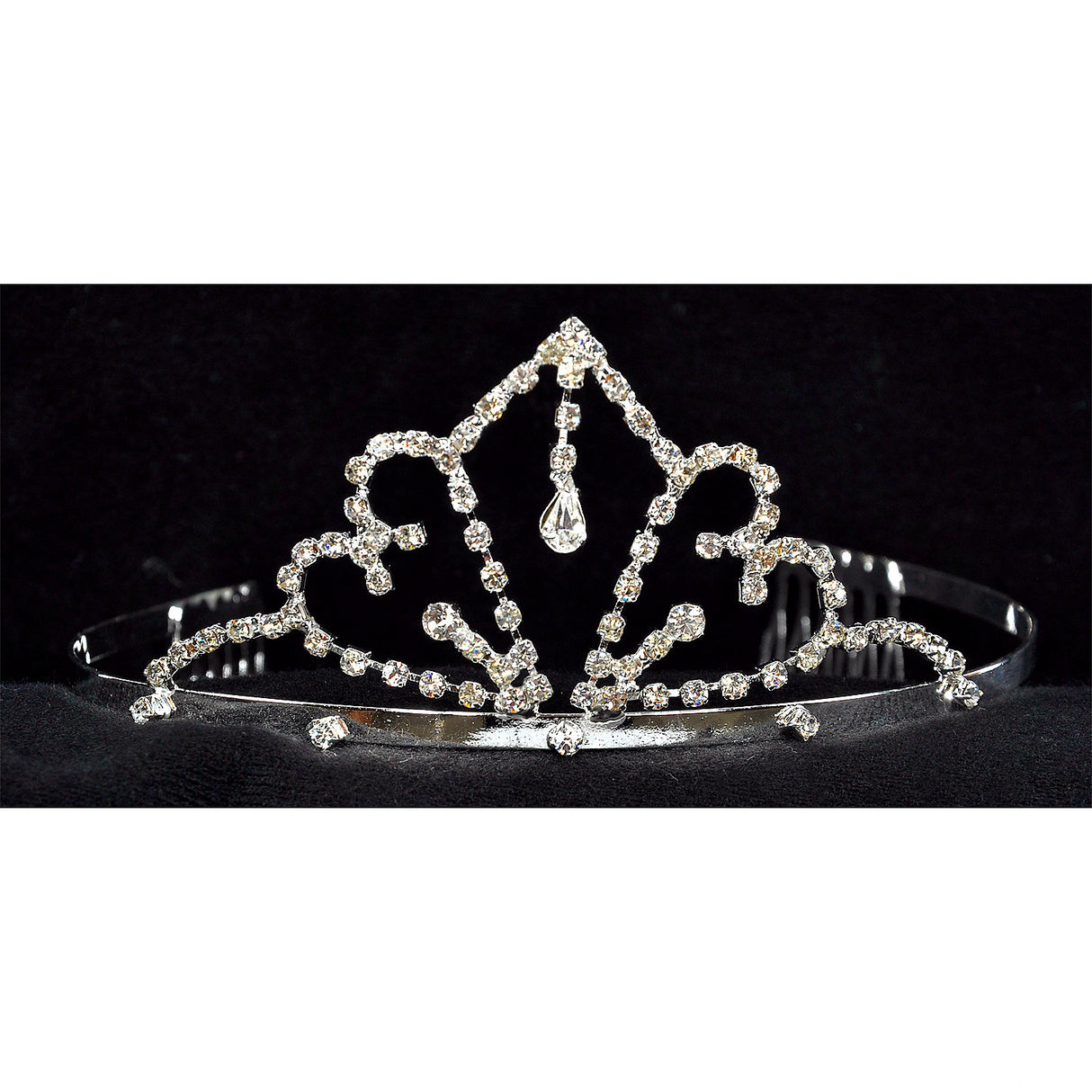 Child Size Tiara with Rhinestone Detailing for Princess Costume and Dress Up Events