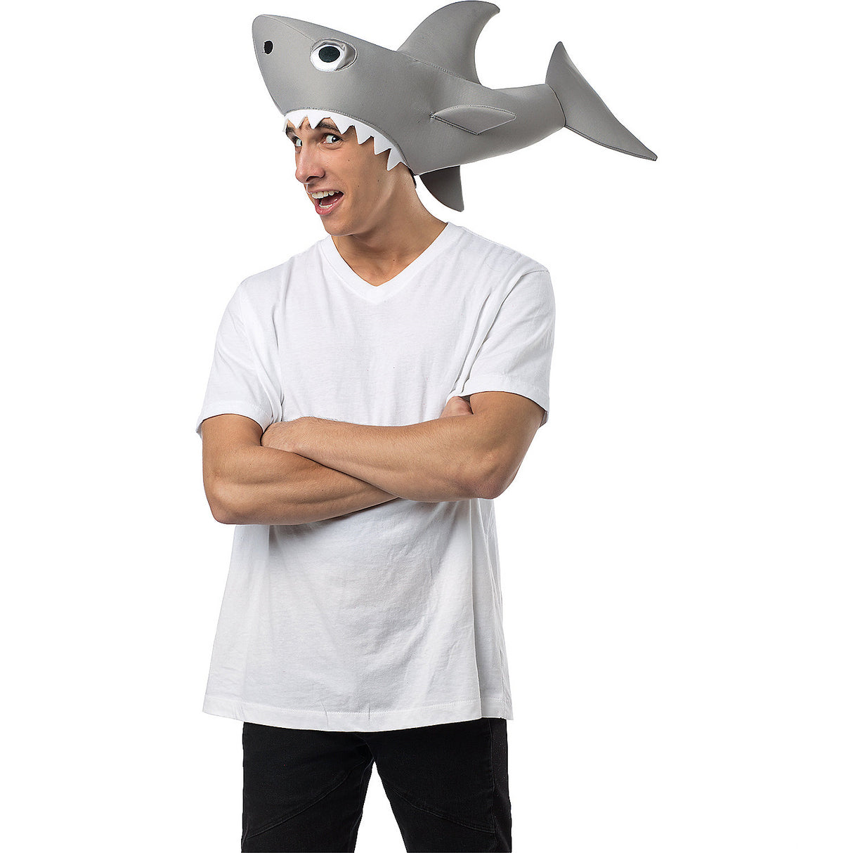 Fun Man Eating Shark Hat for Beach Festivals Concerts and Costume Parties