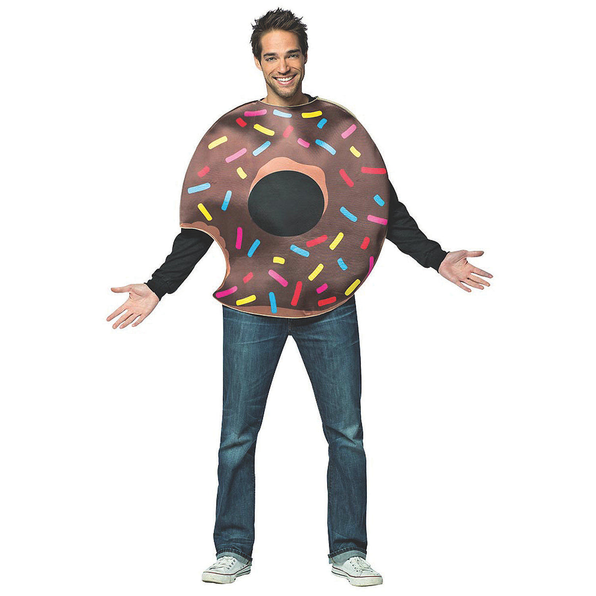 Hilarious Adult Doughnut With Bite Costume for Halloween Parties Food Theme Events and Fun Dress Up