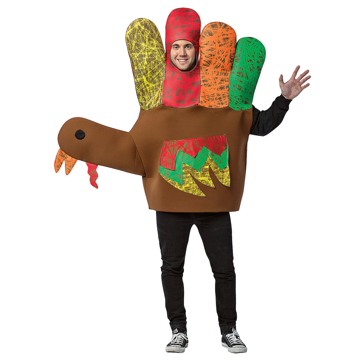 Hand Turkey Adult Costume for Thanksgiving Events Fun and Celebrations