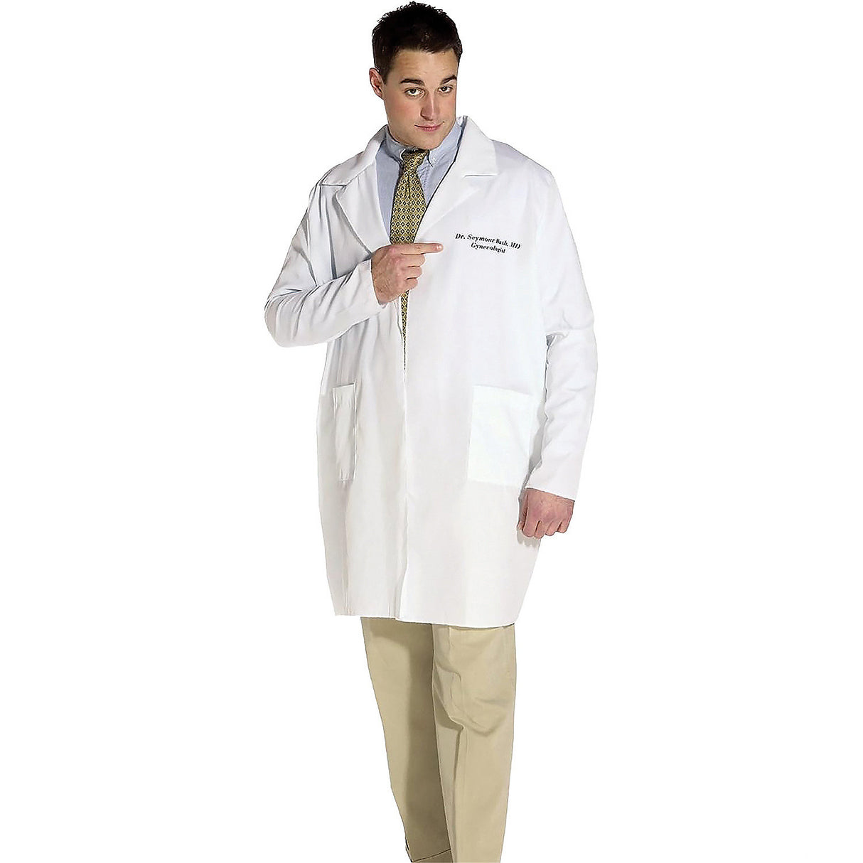 Funny Adult Lab Coat Seymour Bush Costume for Hilarious Halloween Parties and Costume Events