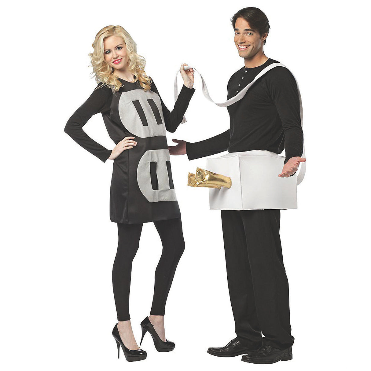 Humorous Plug And Socket Couple Costume for Parties Halloween Events and Fun Gatherings