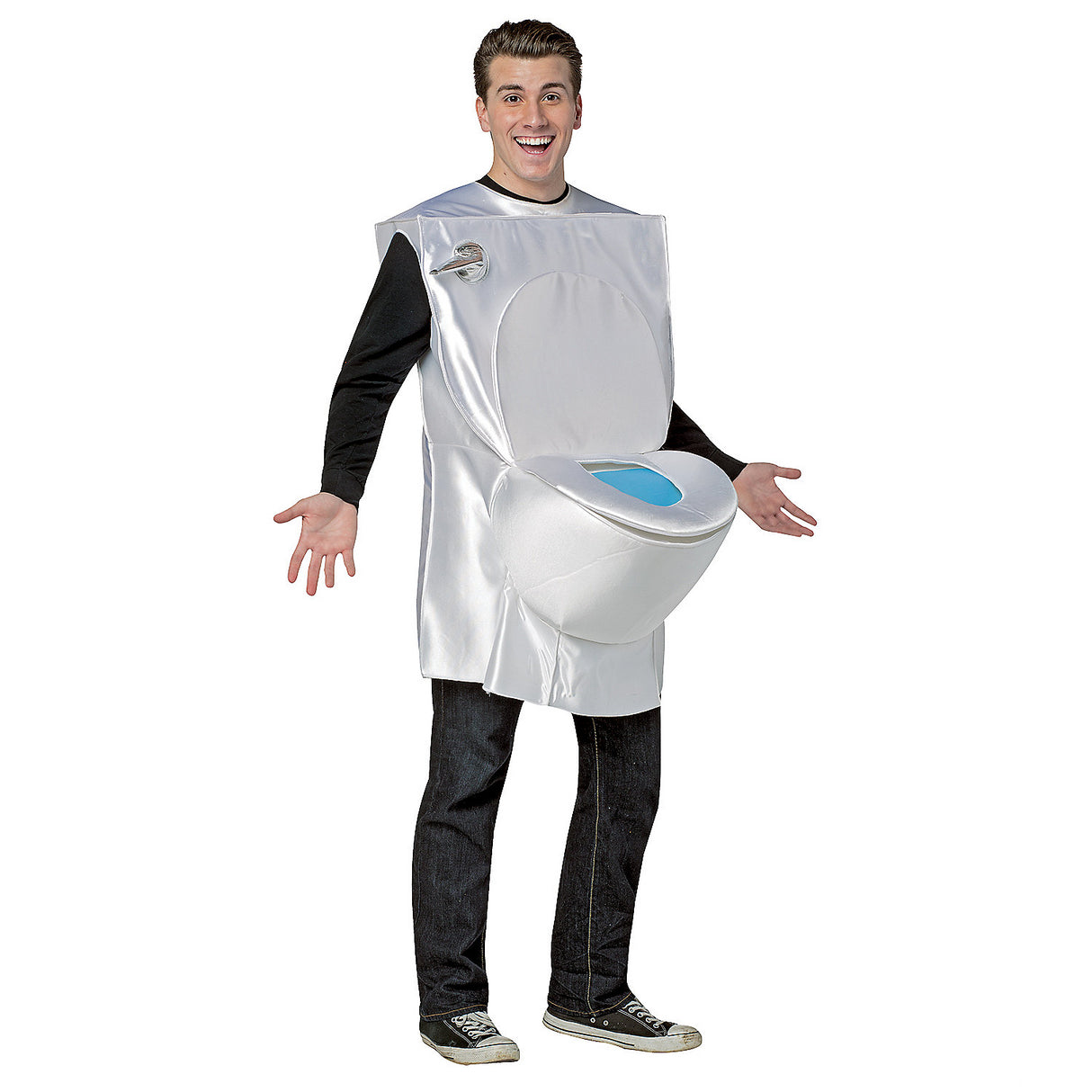Funny Toilet 3D Seat Costume for Halloween Parties and Comedic Events