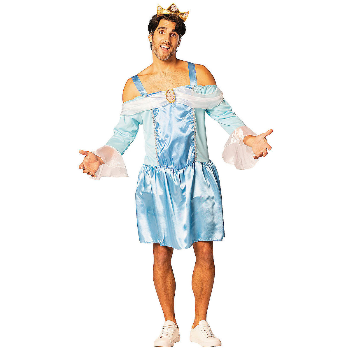 Men's Cinderfella Costume for Fun Party Events and Halloween Celebrations