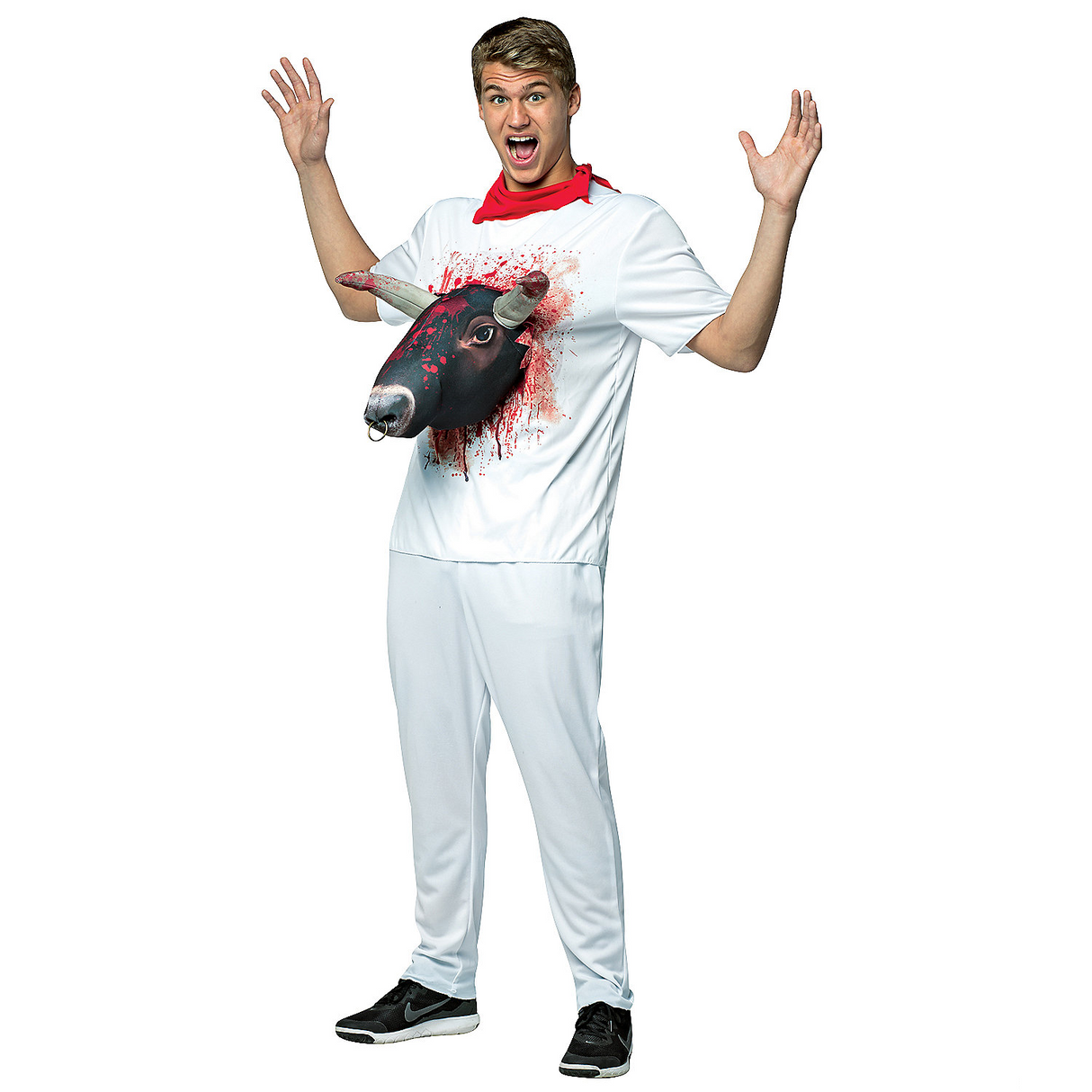 3D Bull Attack Tee for Halloween Spooky Parties and Creative Costume Events