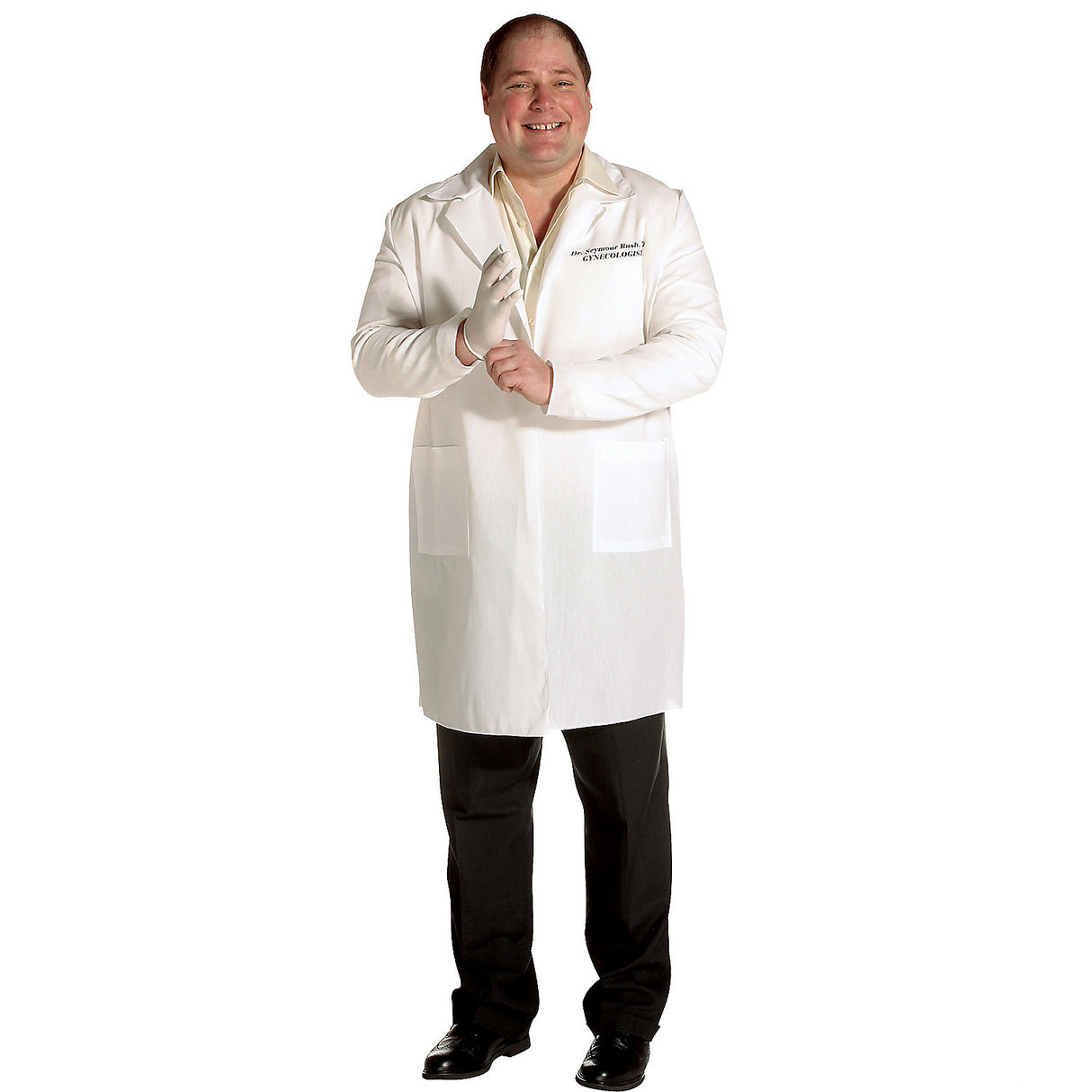 Mens Plus Size Dr Seymour Bush Lab Coat for Halloween Parties Costume Events and Dress-Up Occasions