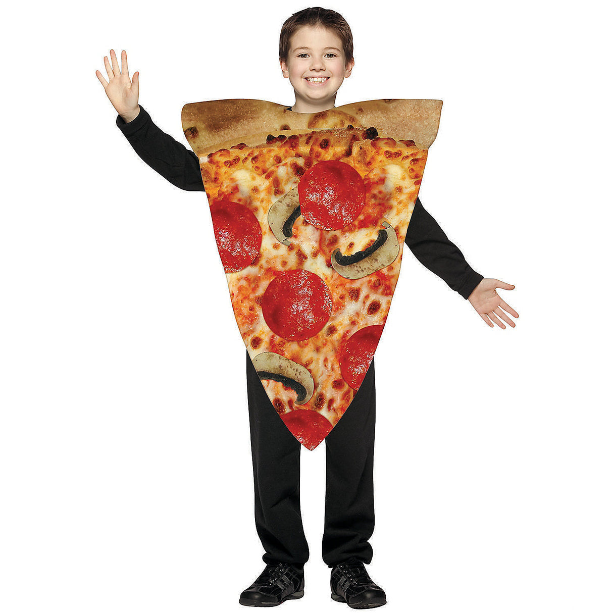 Fun Pizza Slice Unisex Costume for Kids Halloween Parties Trick-or-Treating School Events