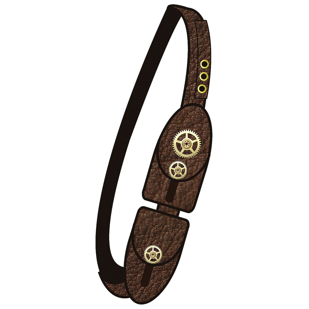 Stylish Gear Studded Utility Belt for Steampunk Cosplay and Costume Accessories