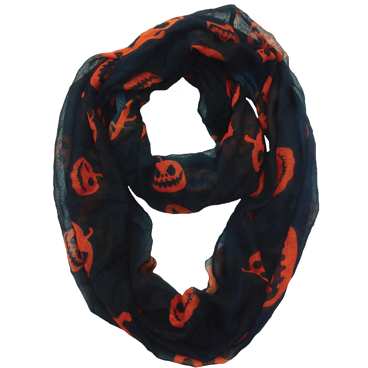 Stylish Scarf Infinity Pumpkin for Halloween Costume and Festive Celebrations