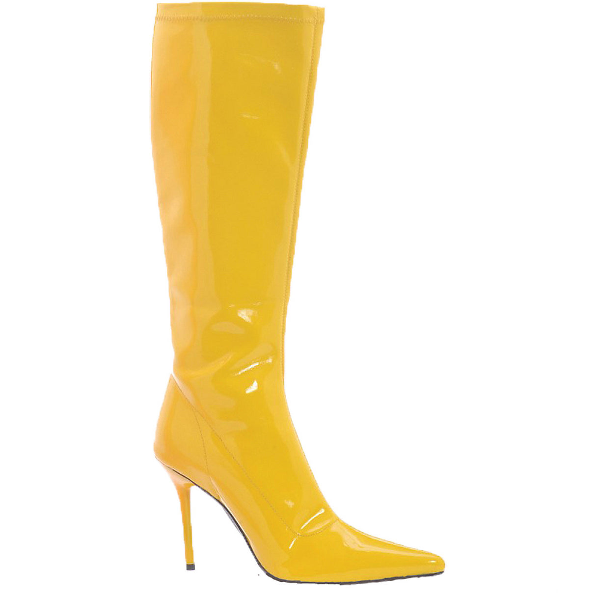 Stylish Emma Knee Length Yellow Boots for 1980s Themed Parties and Fashion Events