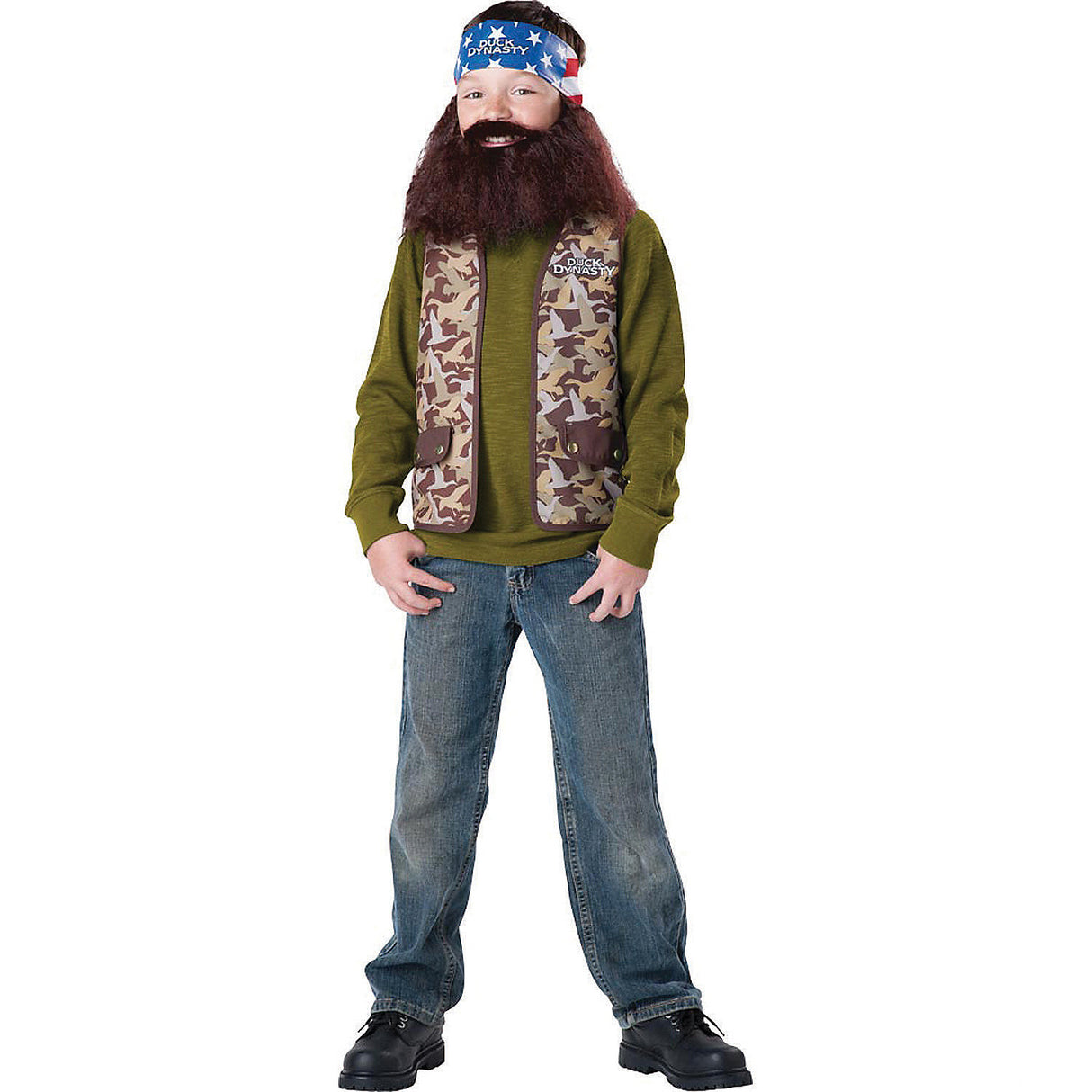 Authentic Boy's Duck Dynasty Willie Costume for Halloween Parties and Family Themed Events