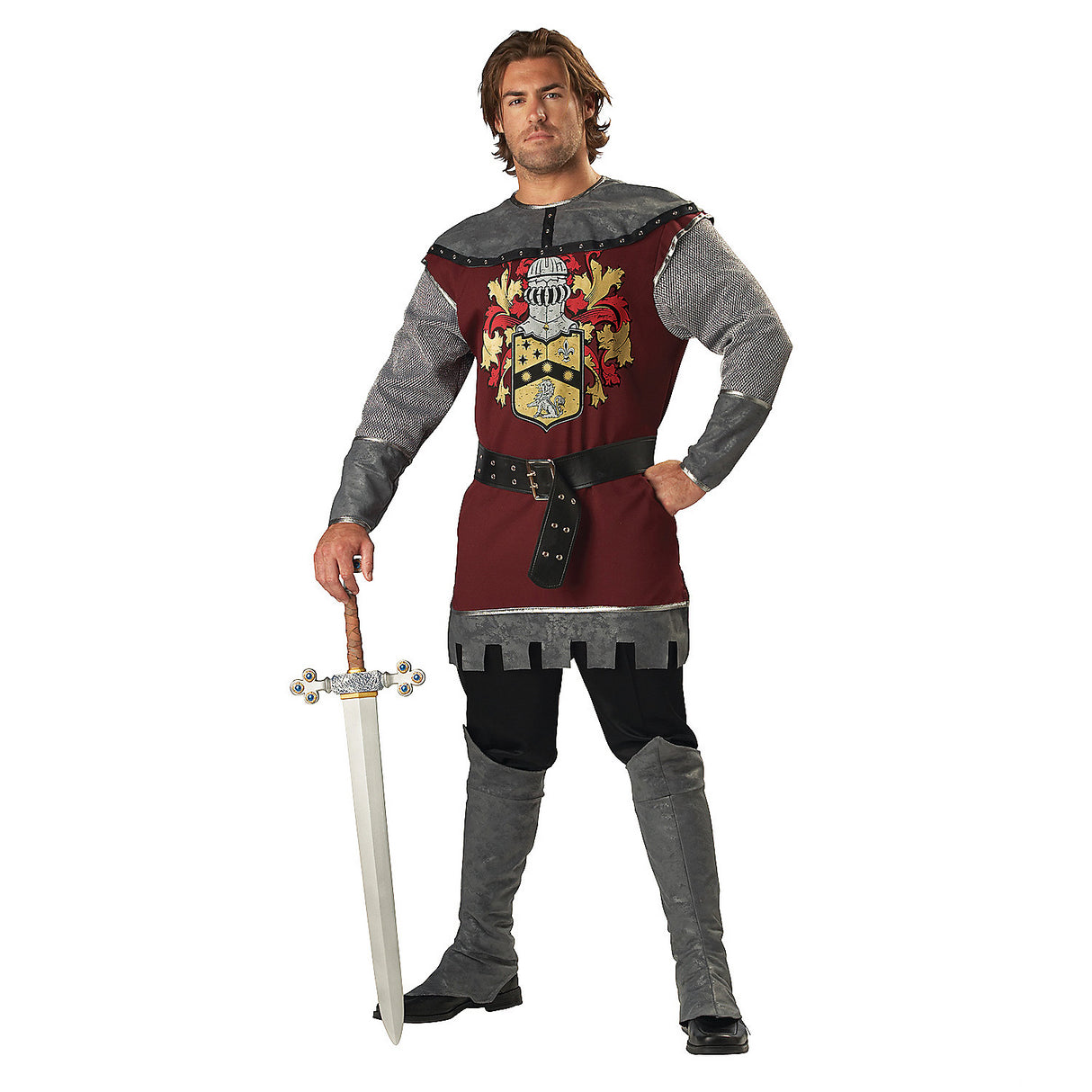 Men's Loyal Knight Costume for Halloween Group Couples Events and Historical Themed Parties