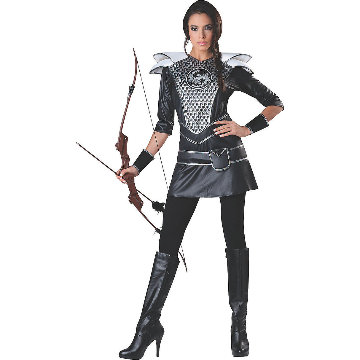 Elegant Midnight Huntress Costume for Halloween Parties Themed Events and Costume Contests