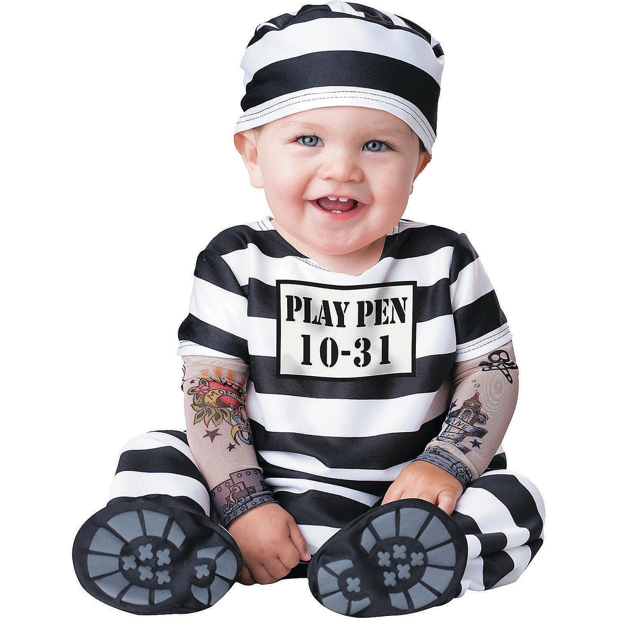 Hilarious Infant Jailbird Costume for Halloween Trick or Treating and Fun Dress Up Events