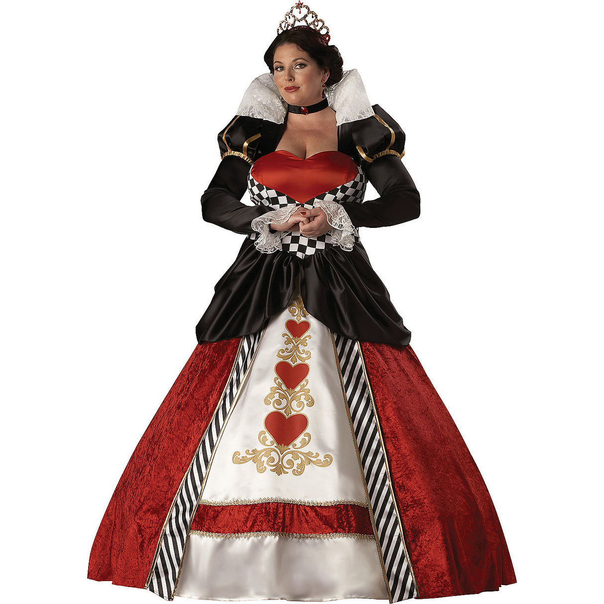 Glamorous Women's Queen Of Hearts Costume for Halloween Parties and Themed Events