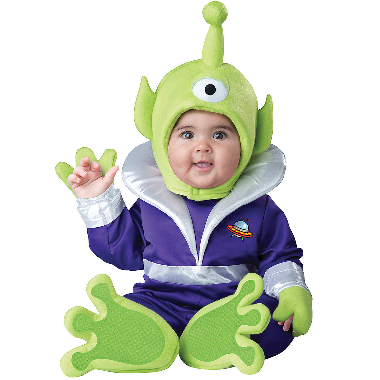 Adorable Mini Martian Infant Costume for Family Bonding Halloween Celebrations and Community Events