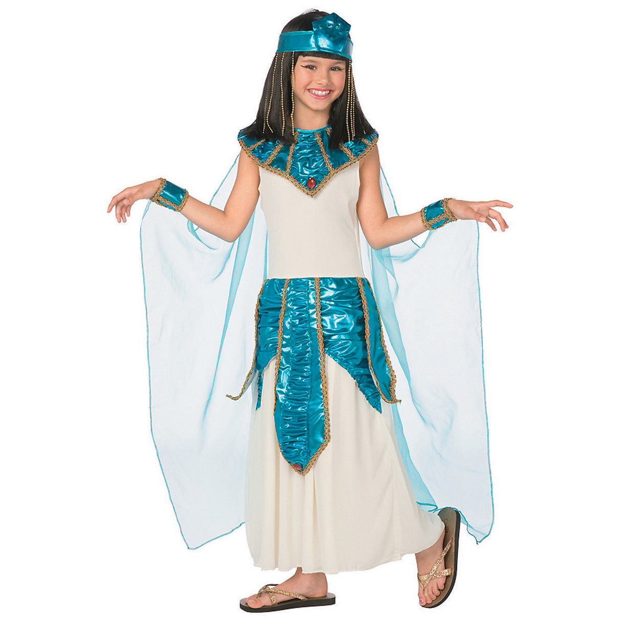 Enchanting Girl's Cleopatra Costume for Halloween Parties Themed Events and Imaginative Play