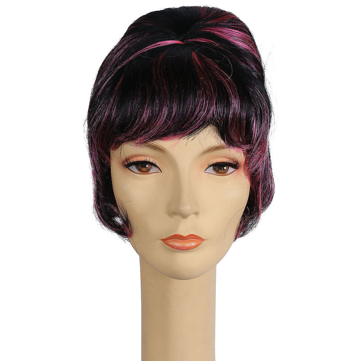 Stylish SPITCURL Black Hot Pink Kap for 60s Hairdos and Themed Parties