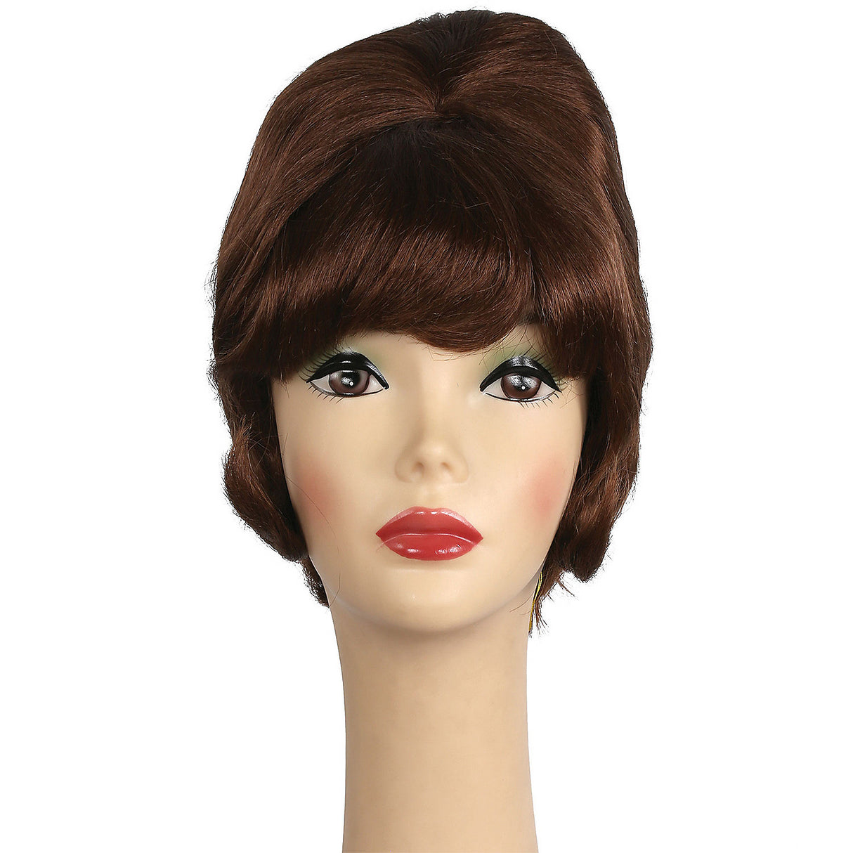 Authentic SPITCURL MD Brown Red Wig for 1950s Themed Parties Halloween Costume and Retro Events