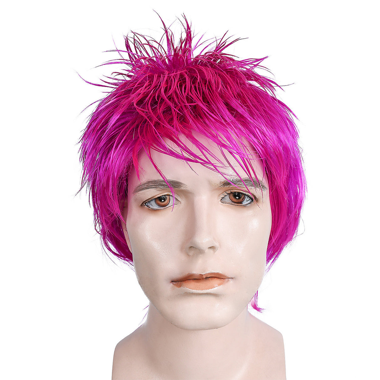 Stylish Rod Bright Purple Wig for Halloween Costume Parties and Themed Events