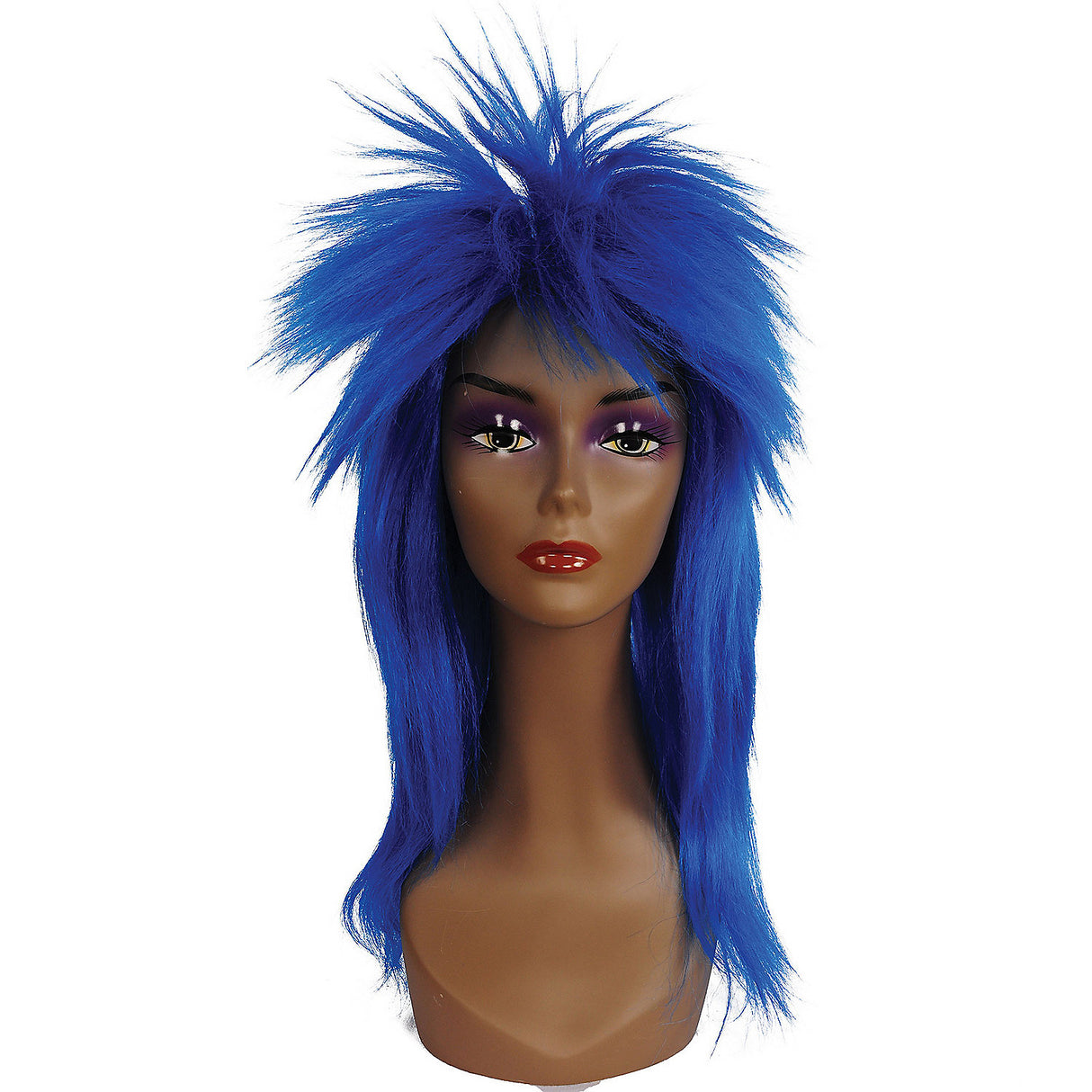 Punk Fright Royal Blue Wig for Rock Star Looks Halloween Parties and Themed Events