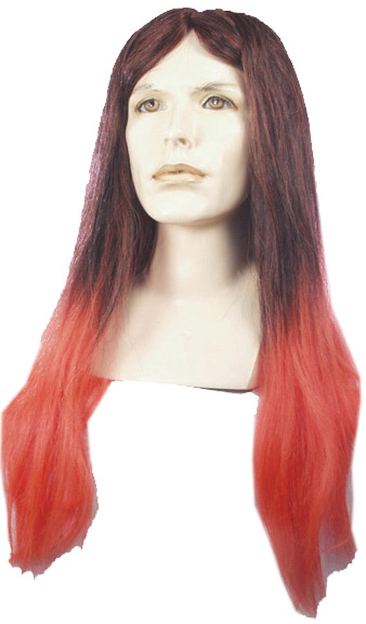 Stylish Oz Man Long Black Red Wig for Halloween Costume Parties and Themed Events