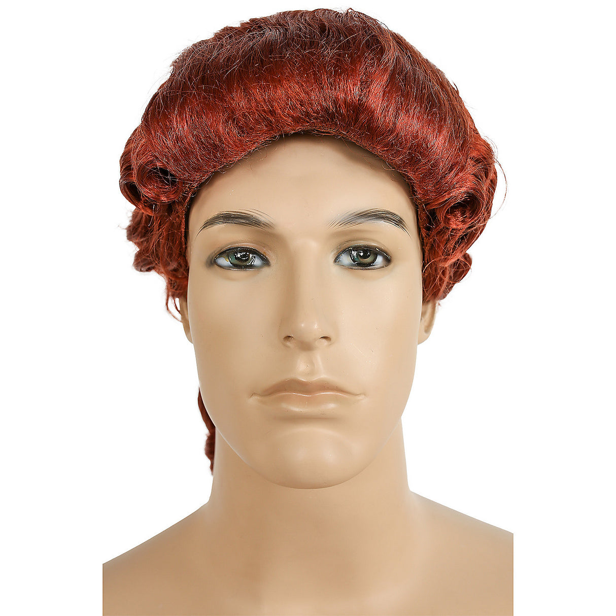 Colonial Man Auburn Wig for Historical Events Costume Parties and Character Embodiment